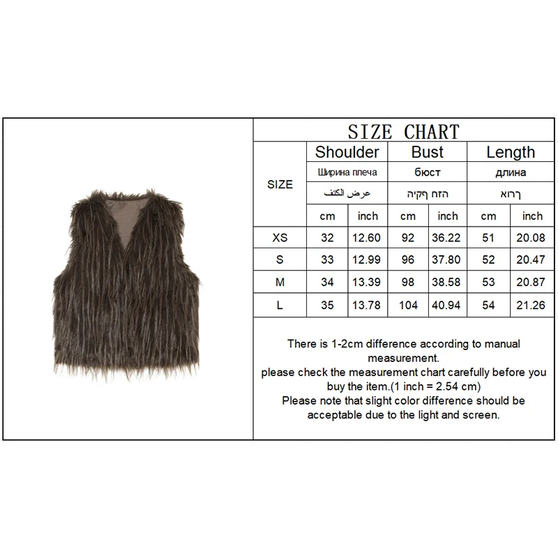 Guobioziy Women's Fur Vest Jacket 2026 Fall/Winter New Model Brown Design French Casual Fashion Trend Perfect Choice for Daily 6
