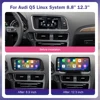 무선 CarPlay 안드로이드 자동 Airplay 기능을 갖춘 Audi Q5 2009-2017 용 도로 탑 카 멀티미디어 라디오 Linux 터치 스크린 3
