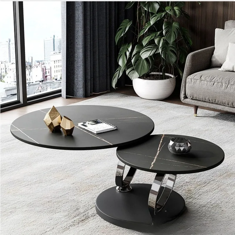 Italian rock slab, can accommodate children and mothers coffee table round size combination