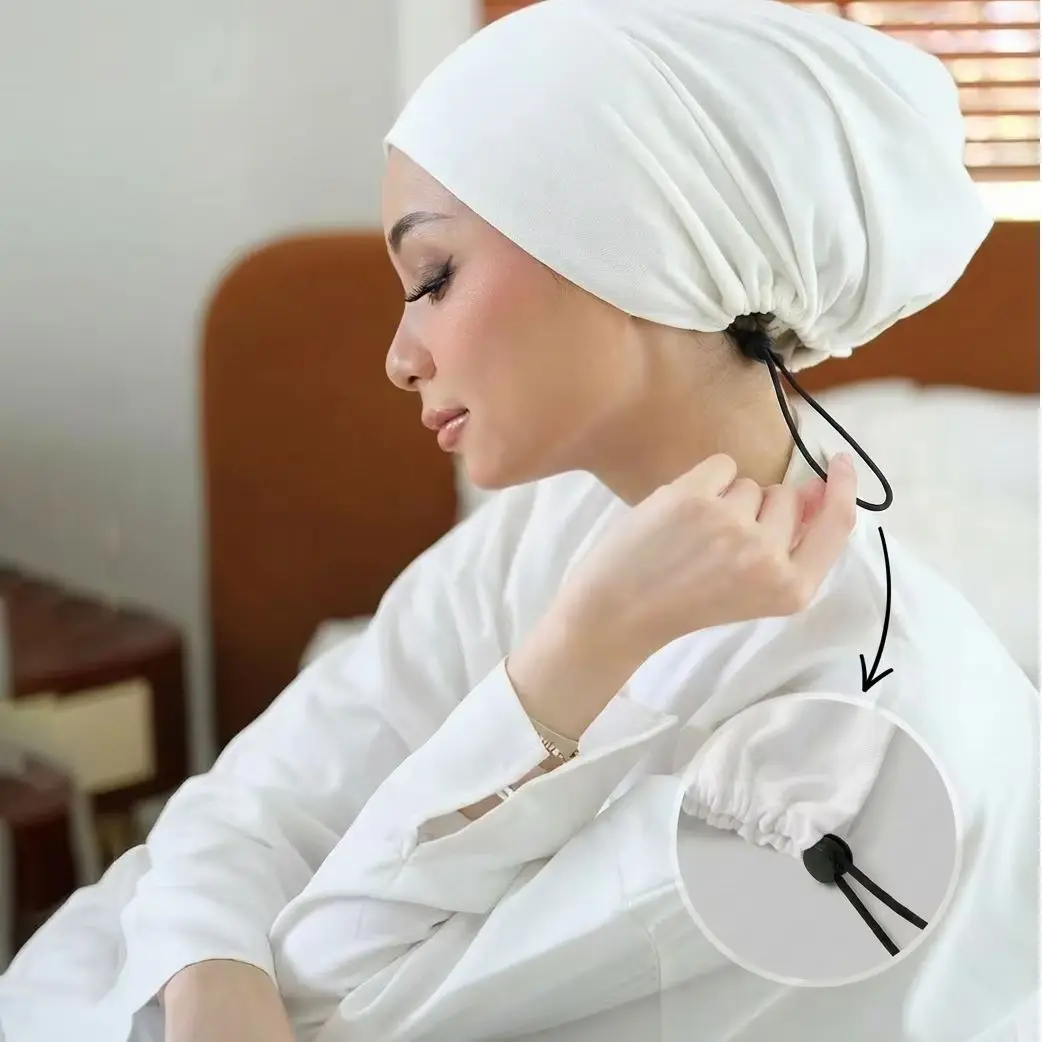 

Новые мусульманские чепчики-хиджабы: регулируемый внутренний чепчик однотонного цвета с эластичной завязкой, модальный хиджаб, мусульманский боннет, нижняя шапочка для женщин