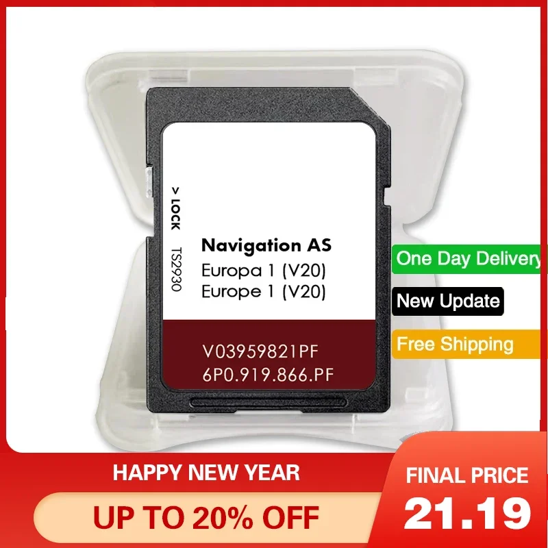 SD Card Navi Map GPS Europe 2025 Navigation AS MIB2 for Seat Discover Media V19 V03959821PF