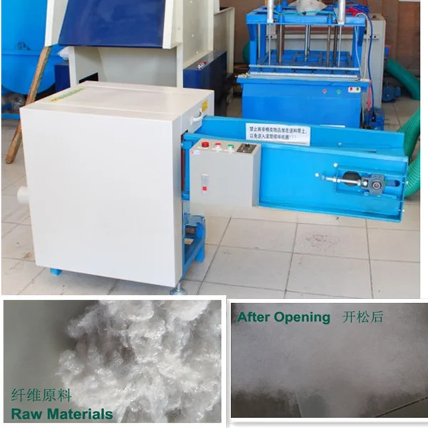 Commercial PP Cotton Polyester Fiber Wool Opener Carding Opening Machine Foam Pillow Filling Cushion Stuffing Machine Price