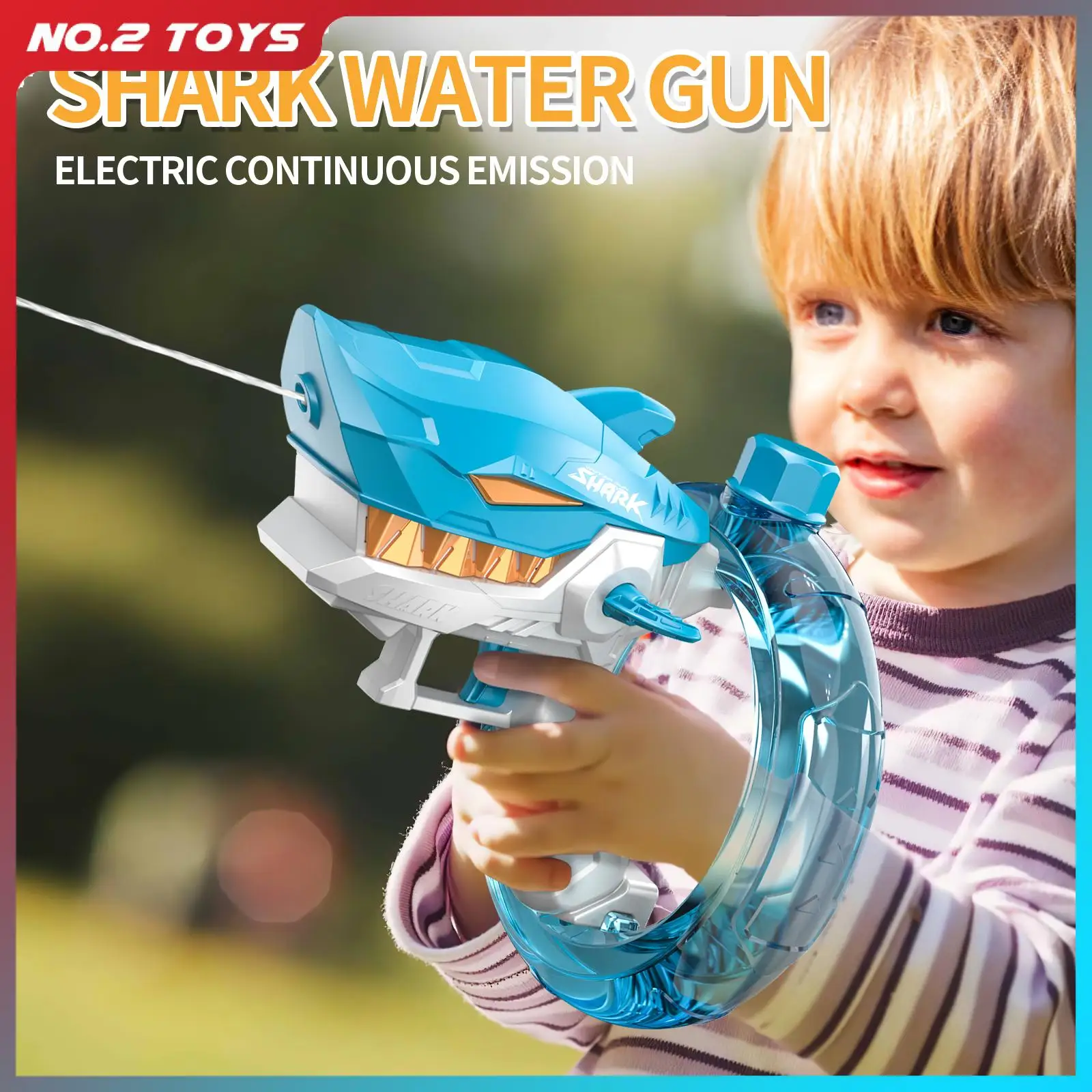 

Shark Electric Automatic Water Gun Splashing Battle Children's Toy Parent-child Interaction Game Large Capacity Water Guns Toy