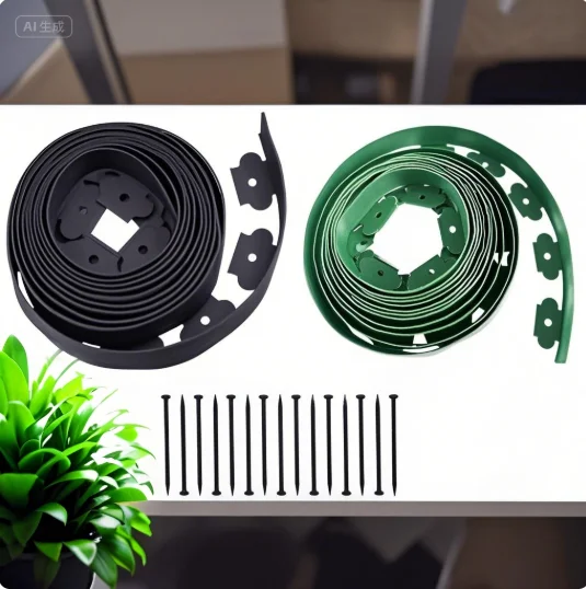 

10Meters Easy To Install Fixed Garden Barrier Lawn Grass Plastic Edging Border Landscape Edging Garden Edge Kit
