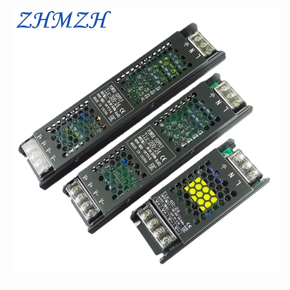 24V Switching Power Supply 60W 100W 150W 200W 300W DC Constant Voltage LED Driver AC220V to DC24V Transformer for Strip Light