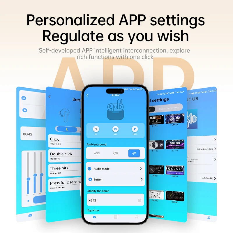Casque de traduction AI, écouteurs sans fil véritablement sans fil, affichage de la puissance LED, écouteurs avec étui de charge sans fil