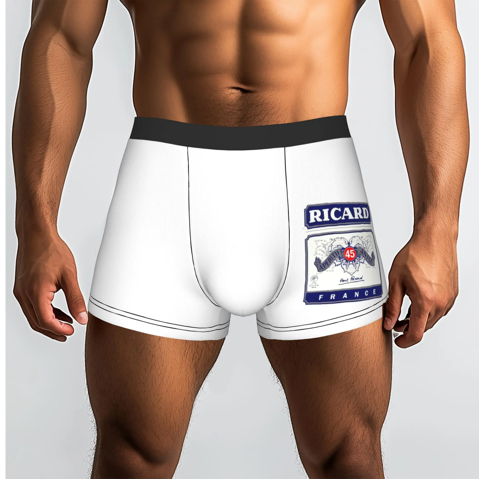 Custom Marseille France Ricard Logo Underwear Men Stretch  Boxer Briefs Shorts Panties Soft Underpants For Male