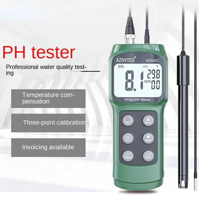 

AE6601 Multi-function Water Quality Detector PH Meter Dissolved Oxygen Conductivity Salinity Test Dissolved Oxygen Meter Tools