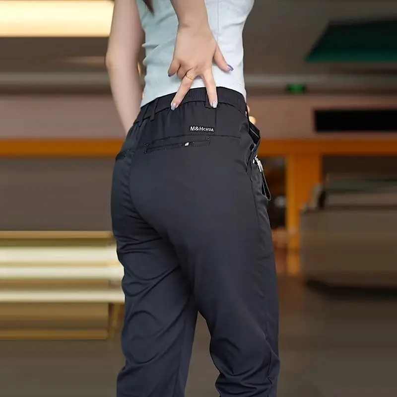2026 Men's Ice Silk Straight Leg Thin Breathable Casual Pants Summer Business Long Trousers Fashionable Versatile Lightweight