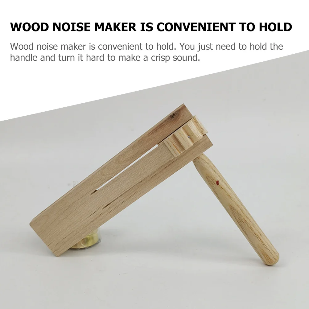 4 قطع من صانعات الضوضاء الخشبية للتعليم المبكر، صنجات دوارة آمنة وسهلة الاستخدام لزيادة الفائدة #5