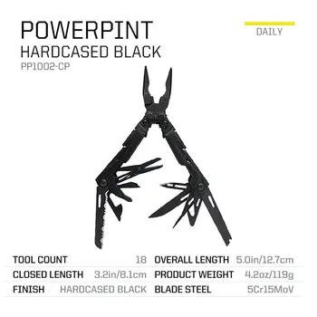 كماشة متعددة الوظائف SOG PowerPint 18 في 1، أدوات يدوية متعددة الوظائف، محمولة للاستخدام اليومي، مناسبة للأنشطة الخارجية والتخييم، سكاكين ومقصات PP1002 8 best sales إيديفاير mp260 - №5