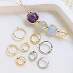 Chapado en oro de 18k, 6, 8, 10 mm, mezcla de cuentas Vintage, anillo, cuentas espaciadoras, tapa, pulsera DIY, cuentas para fabricación de joyas, accesorios