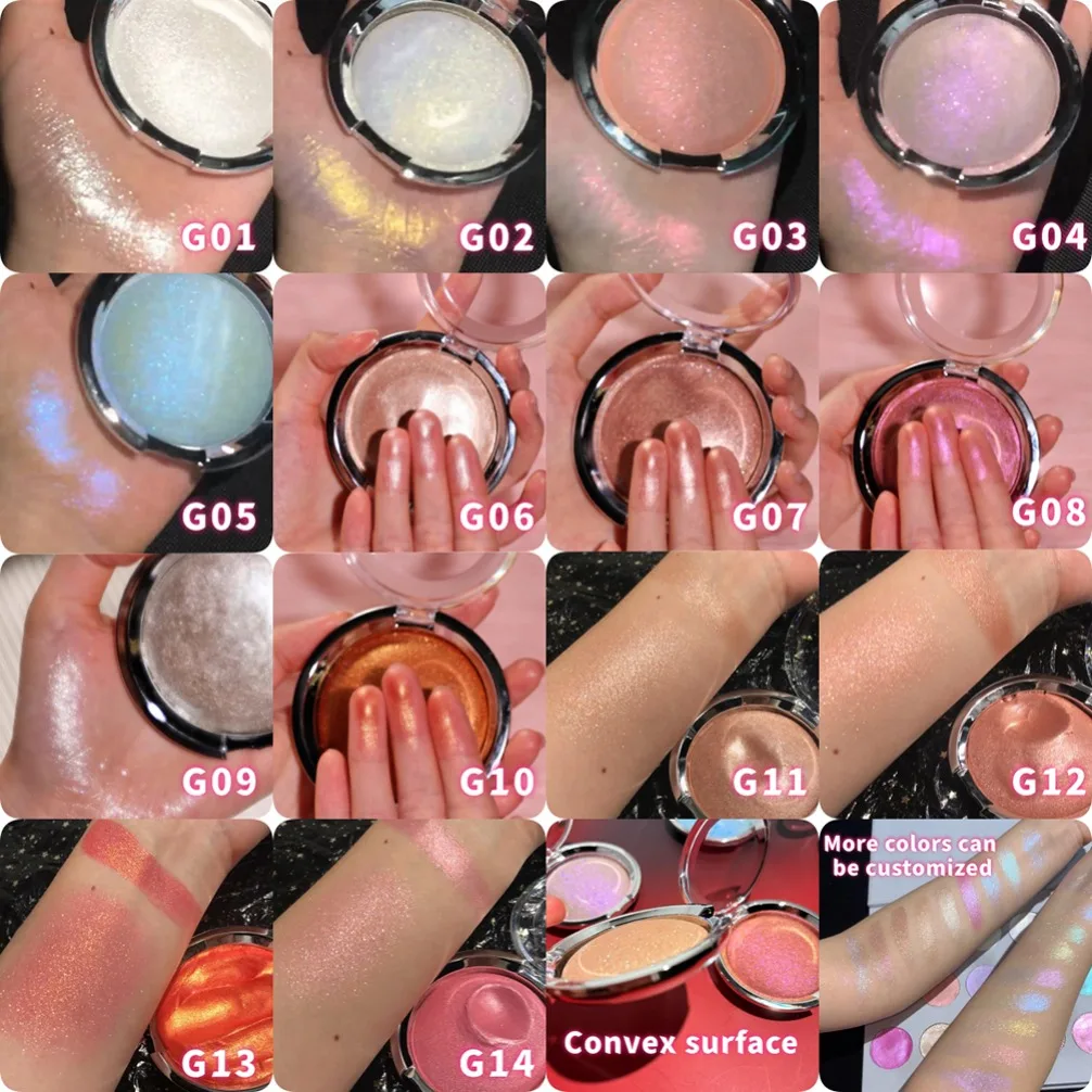 Private Label Custom Logo Potato Mud Chameleon Long-lasting Waterproof Highlighter High Shine Diamond Vegan Makeup Wholesale