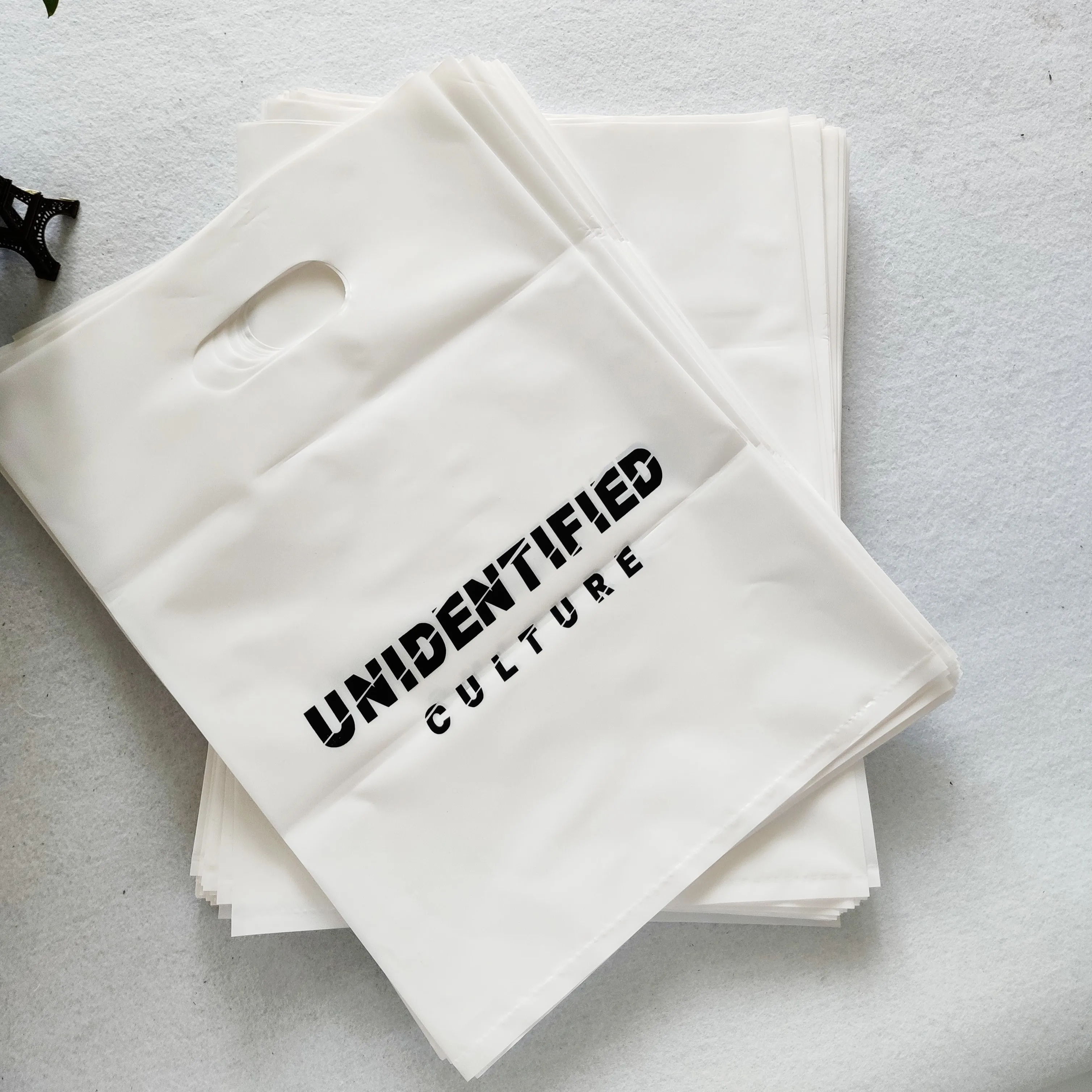 PE/LDPE 100% biodegradable troquelado impresión personalizada bolsas de plástico para compras con logotipo propio para precio al por mayor