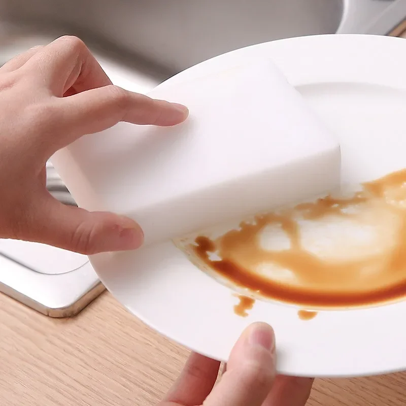 

20/50/100 шт. волшебная губка, бытовая многофункциональная губка для чистки бутылок для кухни и ванной комнаты, удаление пятен молока 10*6*2 см