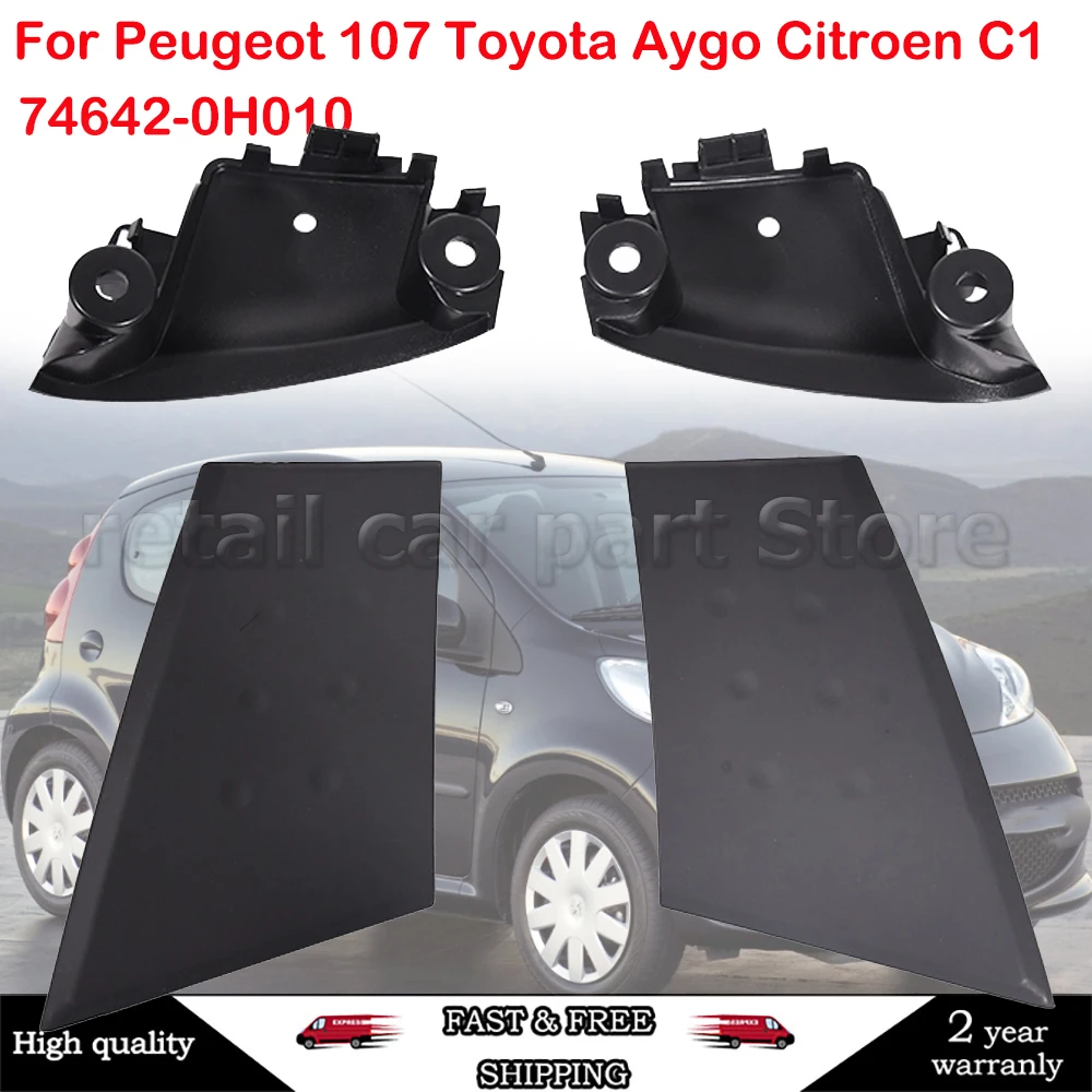 

New Car Black Inner Handle Cover For Peugeot 107 Toyota Aygo Citroen C1 2005-2009 Door Buckle Hand Cover Door Armrest Base