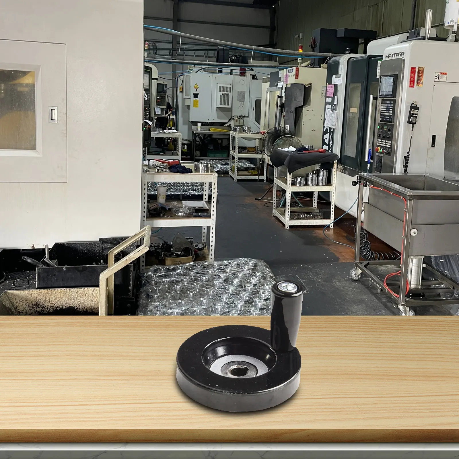 1Pc Hand Mechanical Wheel 63mm Diameter 8mm Hole Diameter Printer Handwheel For Milling Machine Machinery Access