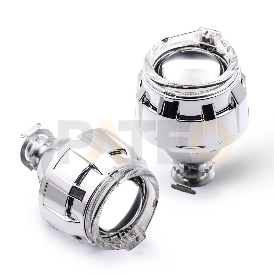 2 inch Micro LED Angel Eyes DRL H1 H4 H7 HID Bi-xenon Headlight Lenses Projector Halo Ring Car Motorcycle Lamps Re-Styling  Kit