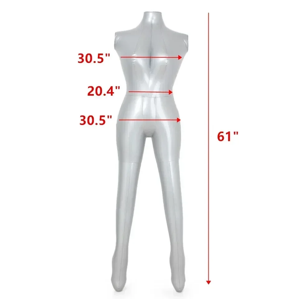 PVC Inflatable Mannequins Female Full Body for Clothing Display Dummy Women Men Model Dress Underwear Prop Display