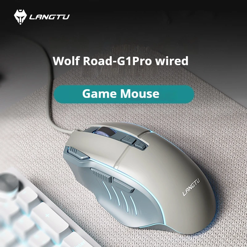 Langt U G1pro Wired Macro Programming Mouse Multifunctional Buttons Four Speed Dpi Plug Play Anti Slip Gaming Office Mouse