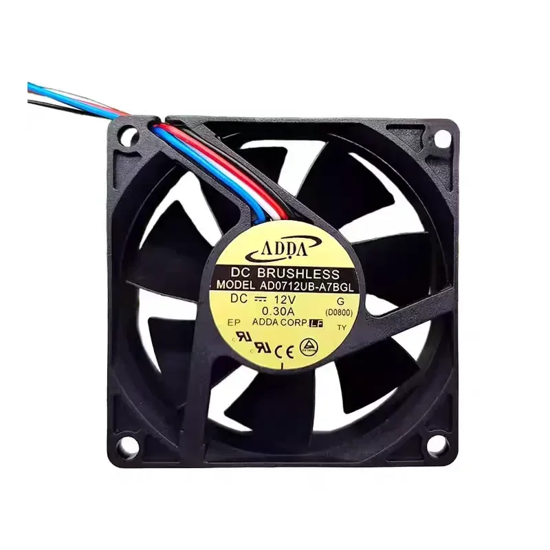 ADDA AD0712UB-A7BGL 7025 12V 0.16A 7cm Chassis Power Cooling Fan