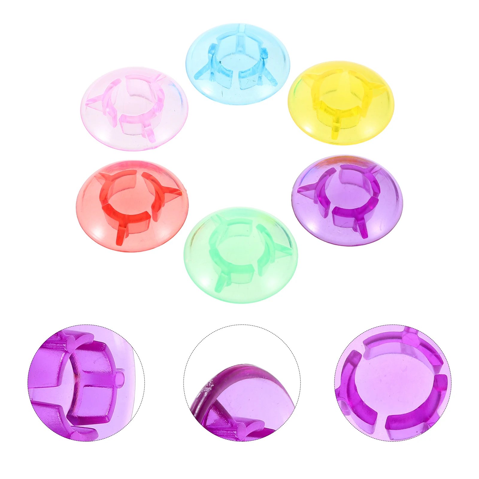 

6 Pcs Mushroom-shaped Foot Nail Cap Mushrooms Guitar Colorful Effects Accessories Footswitch Knob Covers Pedal Knobs Electric