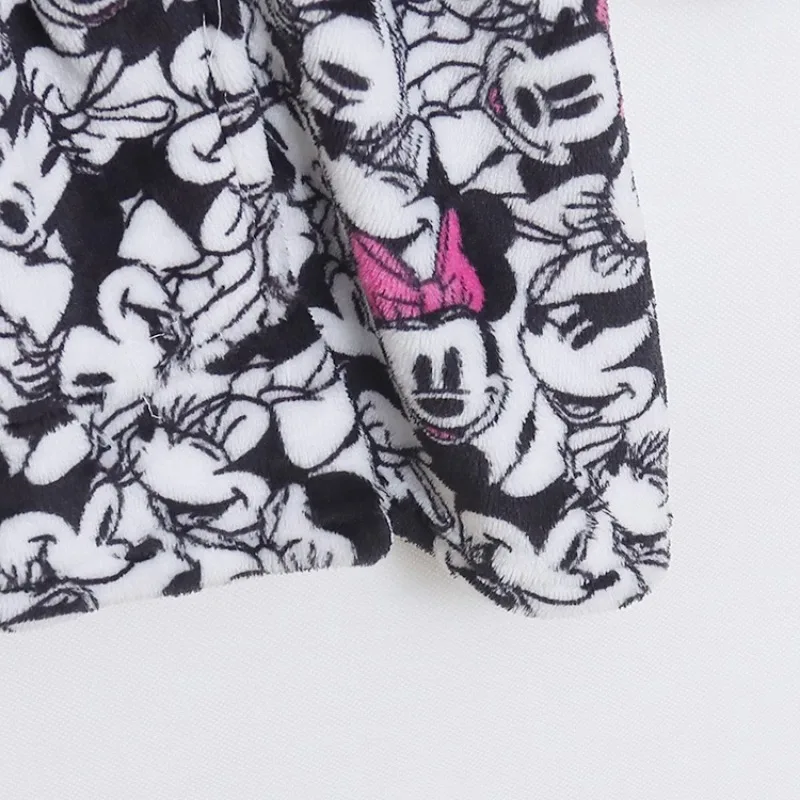 Anime mickey minnie kawaii quente dos desenhos animados com capuz pijamas vestido feminino macio outono inverno solto camisola de grandes dimensões presentes homewear