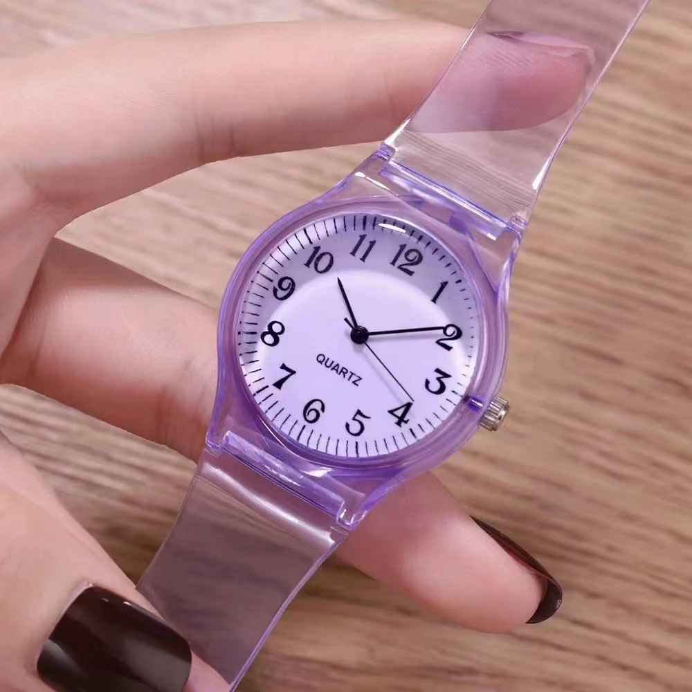 WOKAI, reloj de cuarzo de gel de sílice con cinturón informal a la moda de alta calidad para mujer, reloj vintage de moda con diamantes para estudiantes para mujer