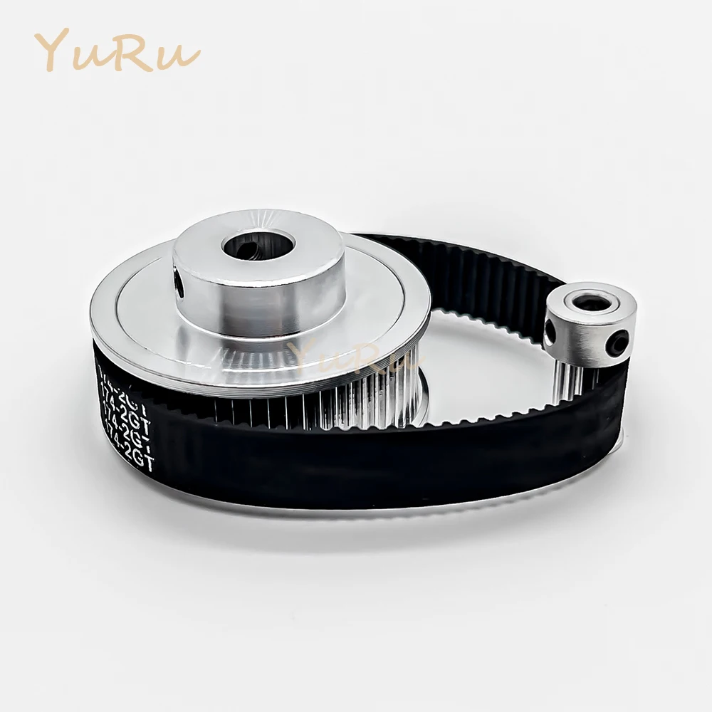 2GT 2M 12T 60Teeth GT2 60T 12Teeth Timing Belt Pulley Set Bore 4~14mm Belt Width 10mm 5:1 Synchronous Wheel Belt Pulley Kit