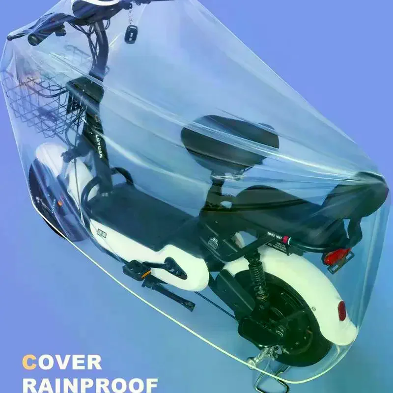 /TPz/Cover Thickened Transparent Protective Cover All Seasons Outdoor Waterproof Bicycle Scooter Rain Dust Cover Motorcycle