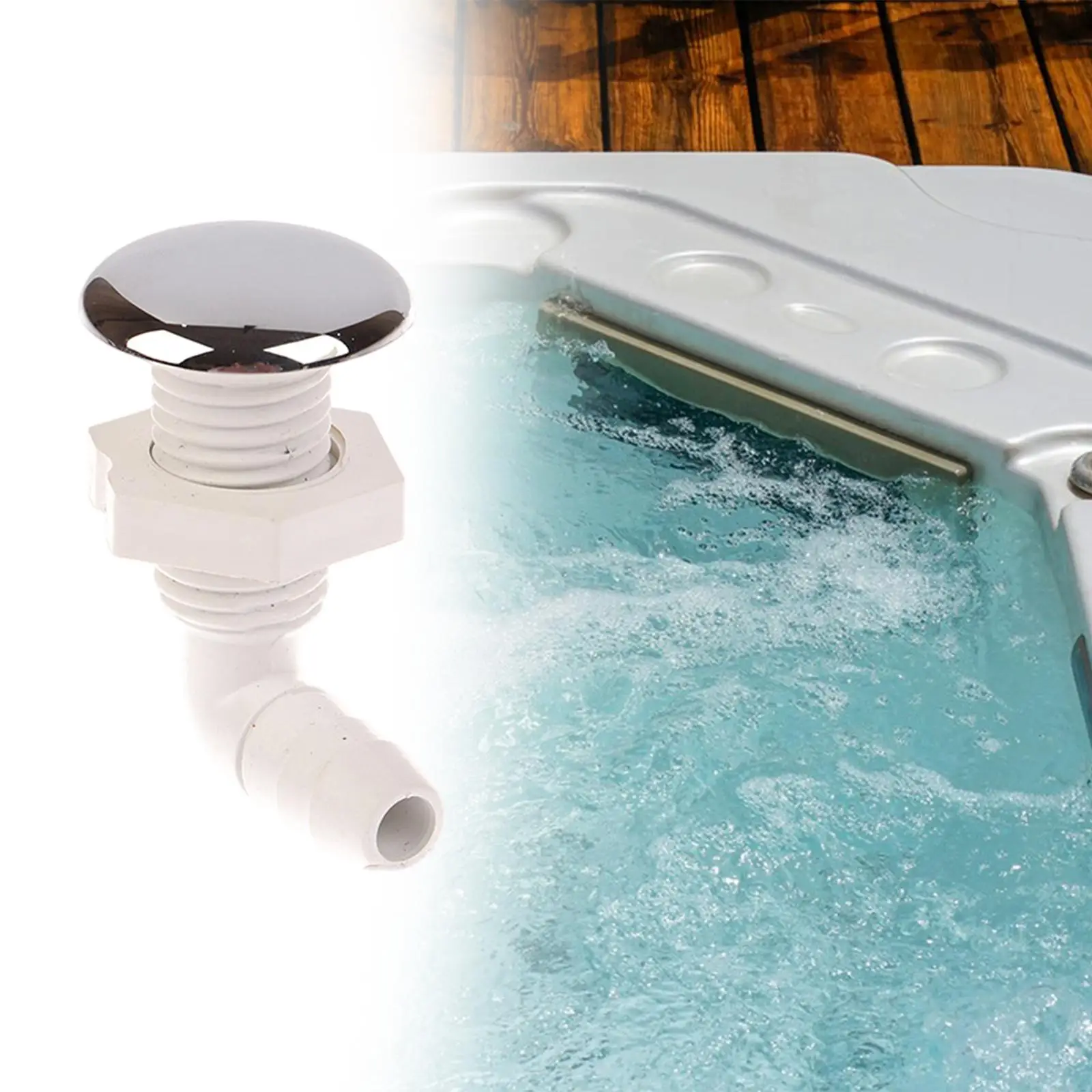 Bathtub Air Jet Nozzle ABS Plastic Spa Bath Accessory Pool and Spa Fitting Easy Install for Tub