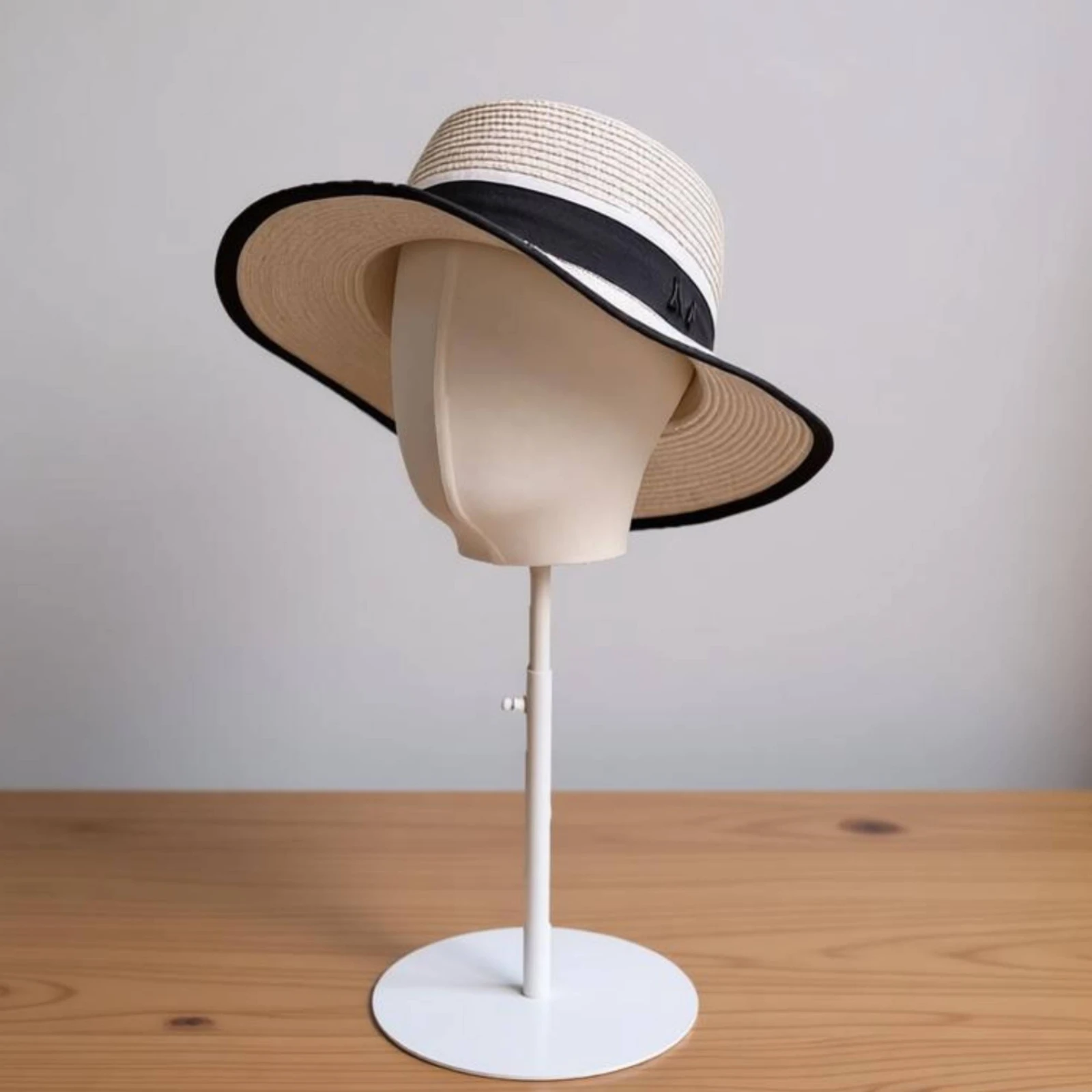 adjustable-mannequin-head-stand-stainless-steel-base-hat-display-head-white-long-lasting-canvas-cover