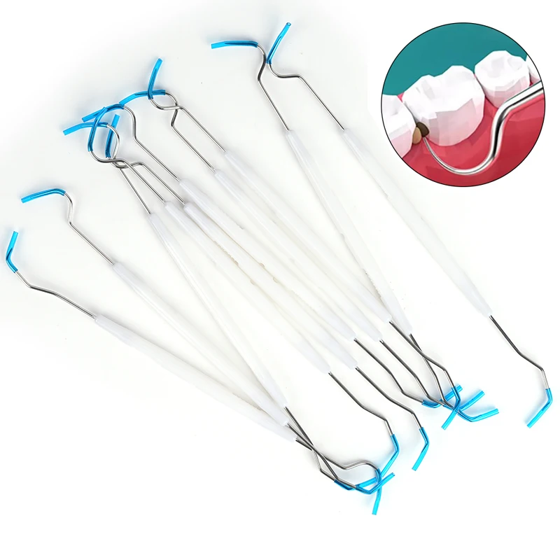 

10pcs Dental Explorer Probe Double Hook Dental Tool Teeth Clean Hygiene Explorer Probe Hook Dentist Tool
