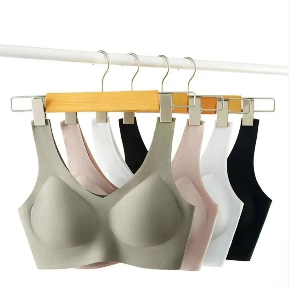 

Sweet Close-fitting Seamless Bra Lingerie Shockproof Deep V Brassiere Beautiful Back Anti-sagging Wireless Bra Girls