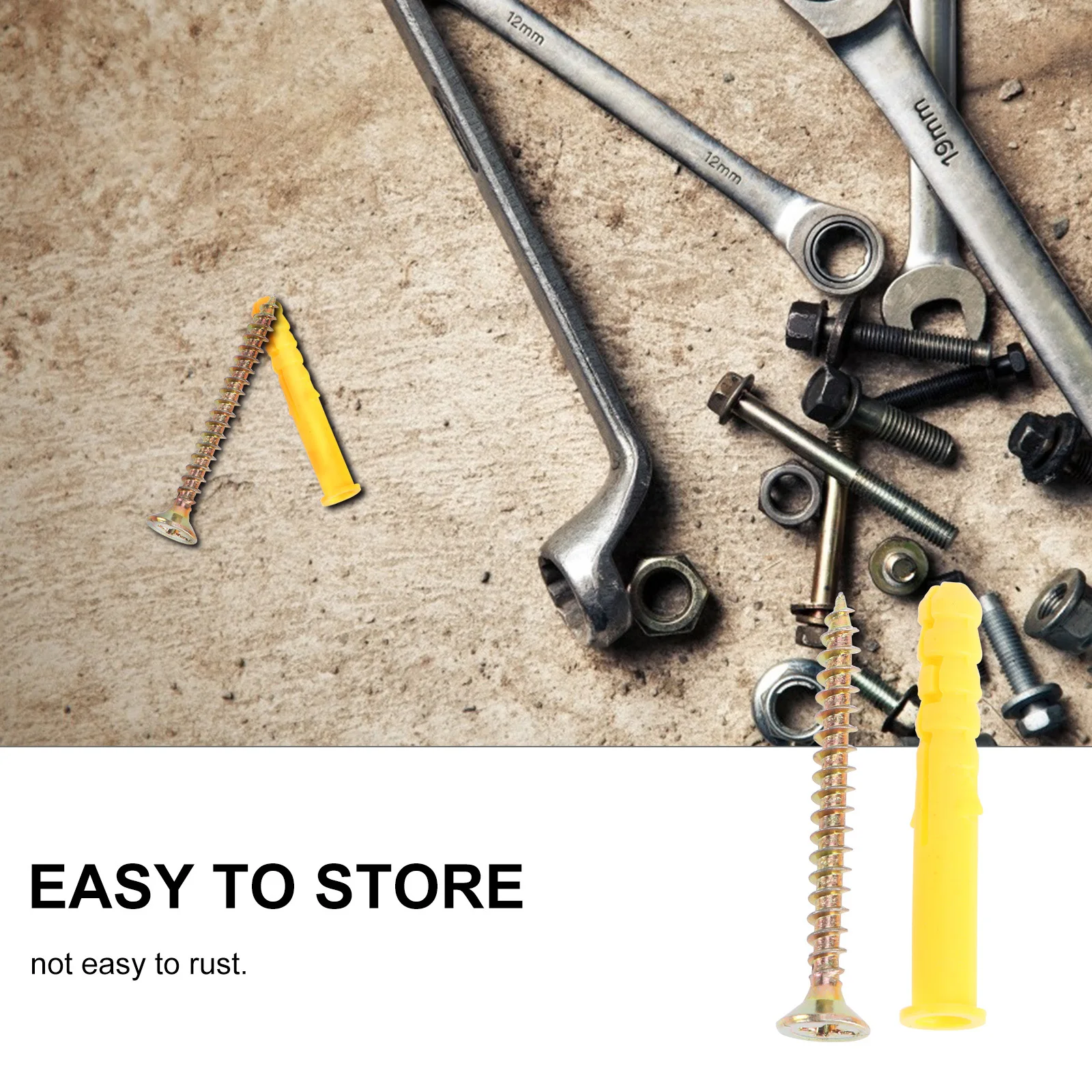 

100 Sets Expansion Screw Sleeve Concrete Anchors Stainless Steel Wall Plug Drop In Assisted Pegs Secure Hold Solid Masonry