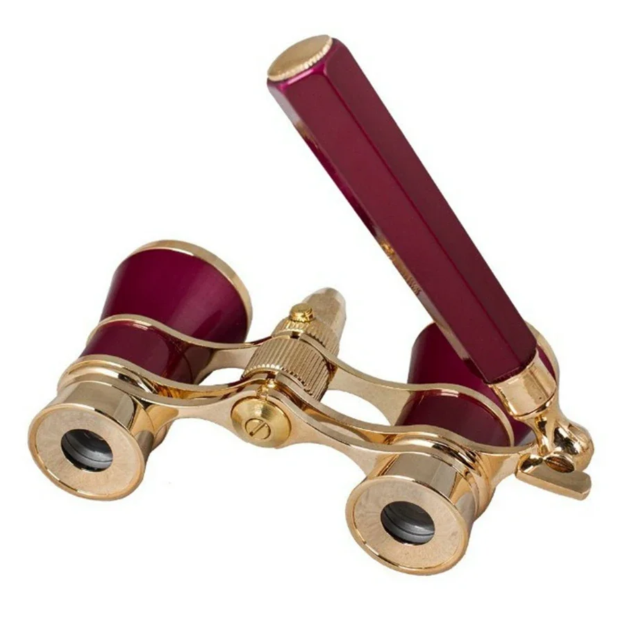 3x25 Vintage Binoculars Telescope Opera Theater Glasses with Retractable Handle