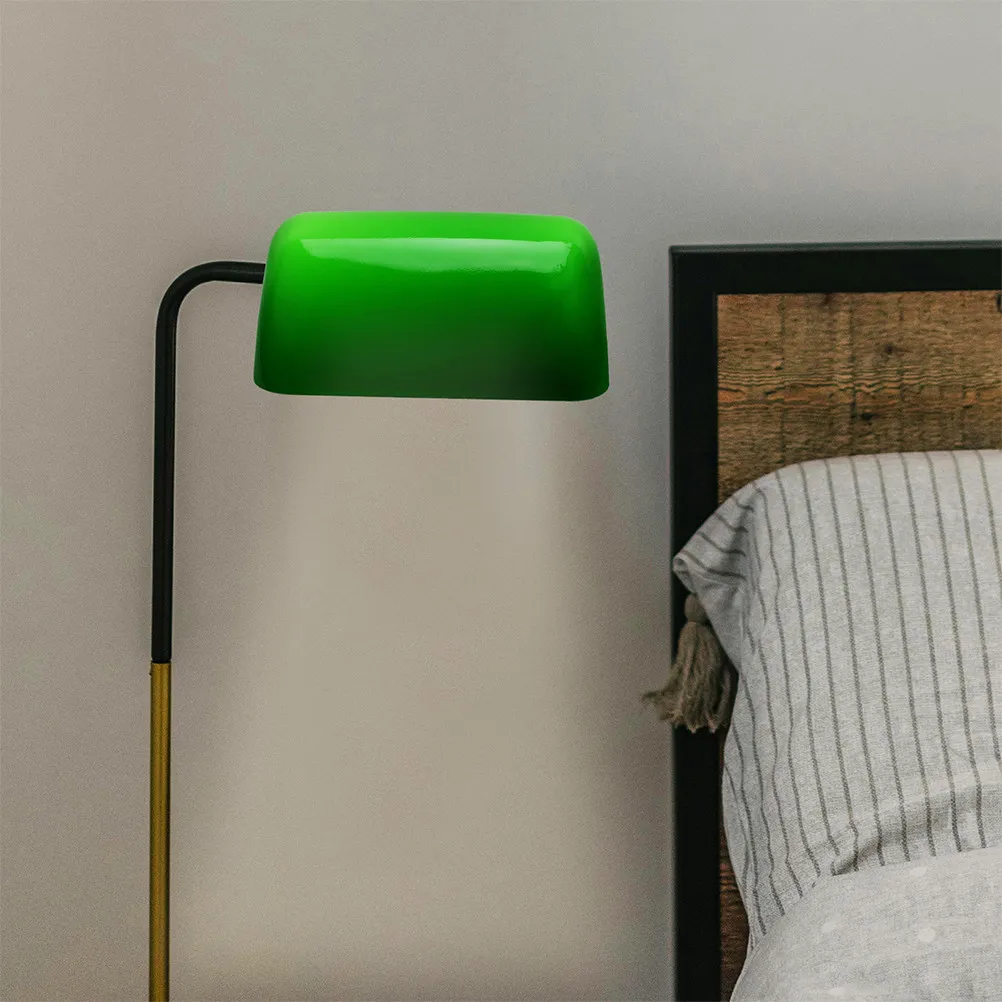 Vintage Glass Lampshade Bankers Desk Lamp Shade Replacement Simple Elegant Design Diffuse Warm Light Suitable for Modern