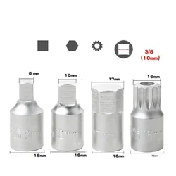 Oil Sump Drain Plug Socket Wrench 3/8 Drive Auto Repairing Gearbox Screw Wrench Household Hand Drill Power Tools Accessories