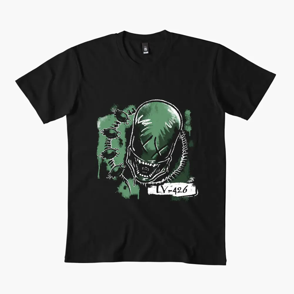 

80s Retro Sic fi Alien Gift T Shirt Weyland Yutani Lv 426 Xenomorph Graphic Clothes 0312 100% cotton print All size tops S-6XL