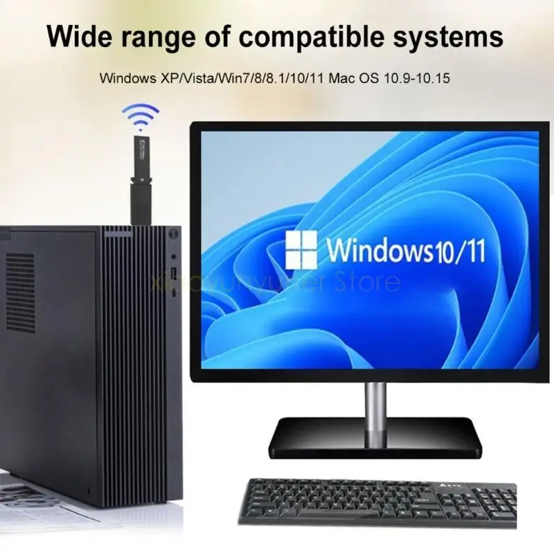 1300M USB WIFI Adapter Mini NetworkCard 2.4+5GHz Wireless Networkadapter Card P9JB