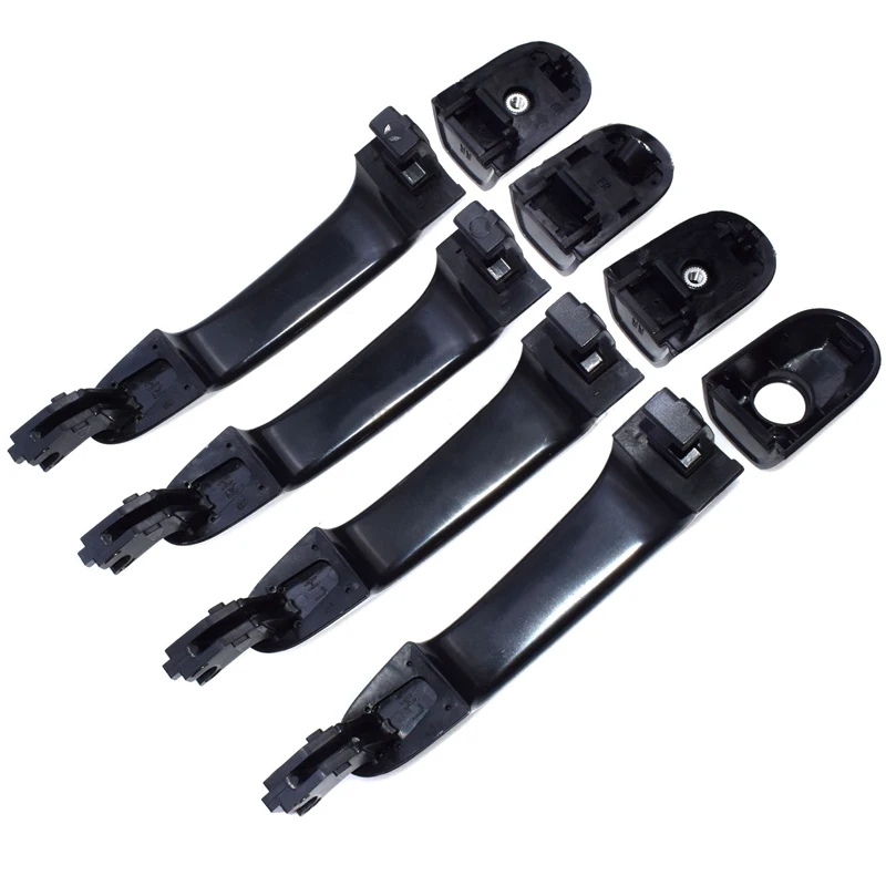 1 Set Black Car Exterior Door Handle Cover Fit for Kia Sportage 2005 2006 2007 2008 2009 2010 82651-1F000 82661-1F000 New