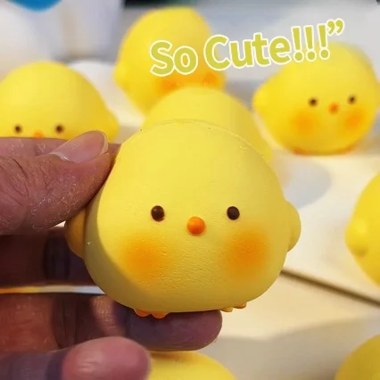 

Small Yellow Chicken Wet Soft Slow Rebound Toy Internet Celebrity Decompression Artifact Waxy Waxy Hand Kneading Le Cute Decompr