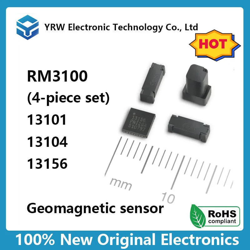 100% NEW RM3100 Magnetic sensor four-piece PNI 13156 13101 13104 13104 Three-axis magnetic sensor chip