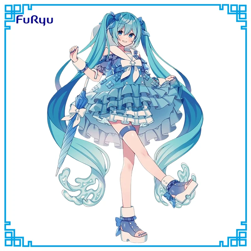 フリュー初音ミク-19-センチトリオ-try-it-レインディーダンスアニメフィギュアコレクタブルおもちゃデスクトップ装飾装飾品フェスティバルギフト