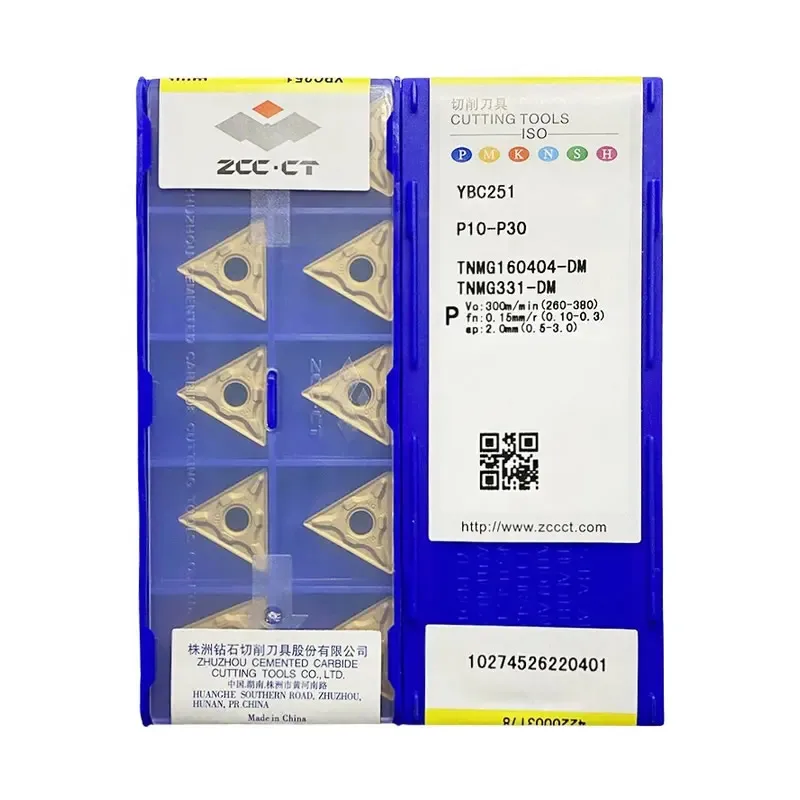 10pcs ZCCCT 100% Original TNMG160404-DM TNMG160408-DM TNMG220404 TNMG220408-DM YBC251 YBC252 YBM251 CNC Carbide Turning Inserts