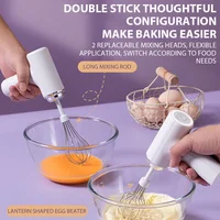 Electric Egg Beater Rechargeable Home Handheld Small Wireless Egg Beater Baking Cream Electric Whip Blender Hand Mixer for Cakes 2