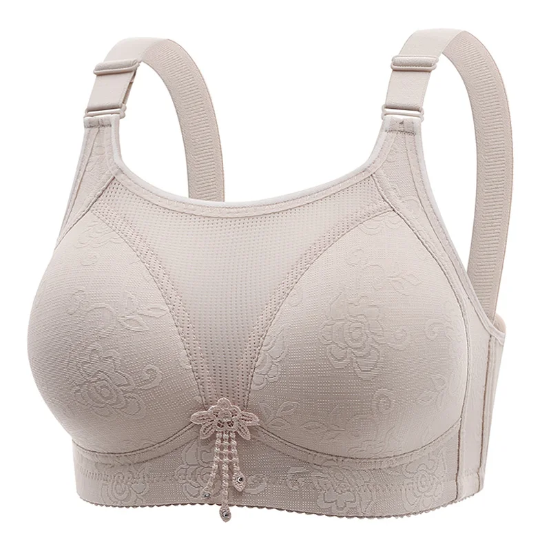 New Oversized Comfortable Steel Free Pregnant Women's Breastfeeding Bra With No Trace Breathable Sexy Jacquard Women's Bras