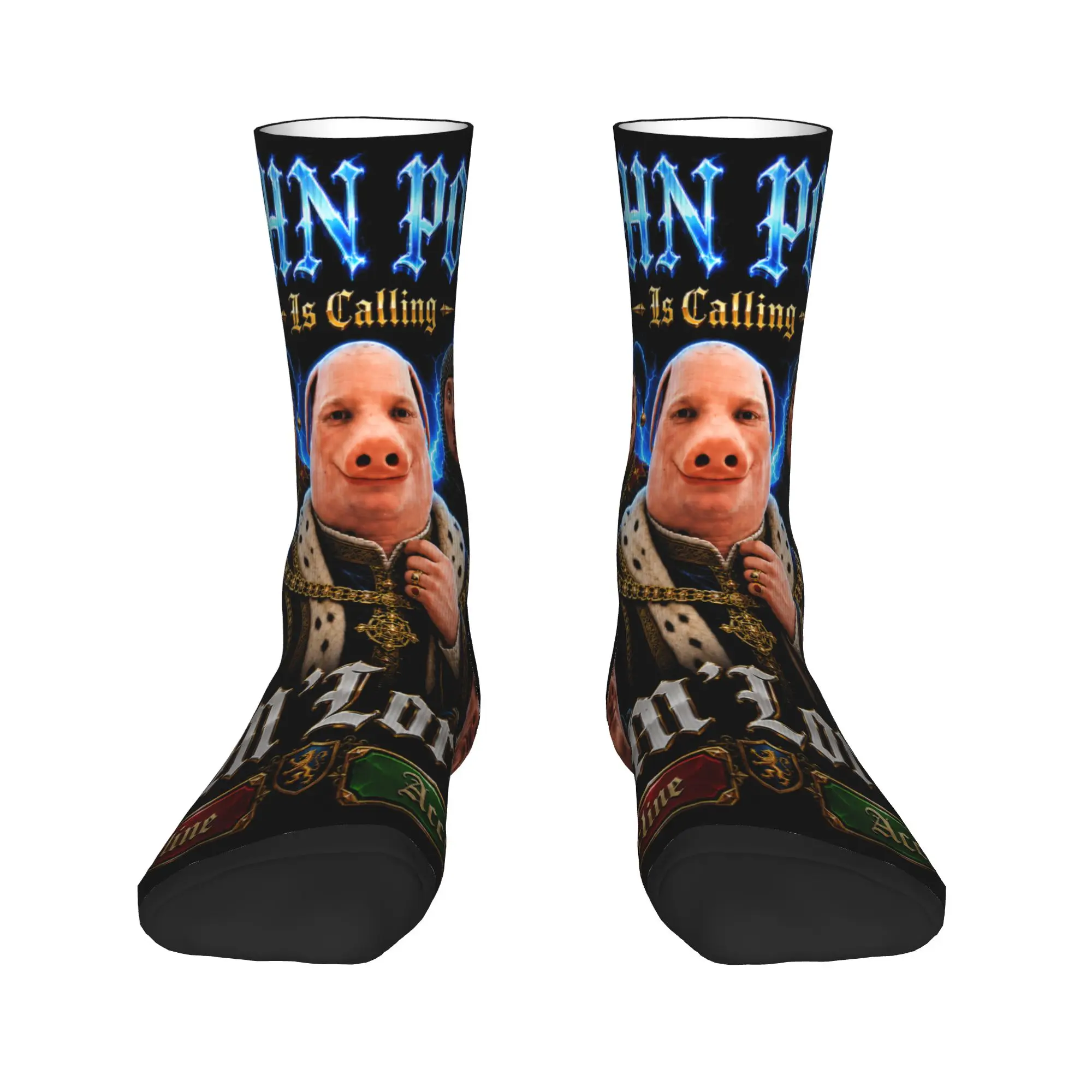 Women Men Socks John Pork is Calling Medieval Bootleg Meme Brainrot  Stockings Non-Slip Warm  Socks Winter Outdoor Sports Socks