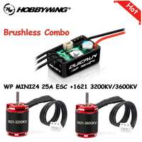 Hobbywing QuicRun WP Mini24 25A 2-3S w/ RC Outrunner Motor 1621 3200KV/3600KV for 1/24 1/18 RC Crawler Axial SCX24 TRX4M RC Cars