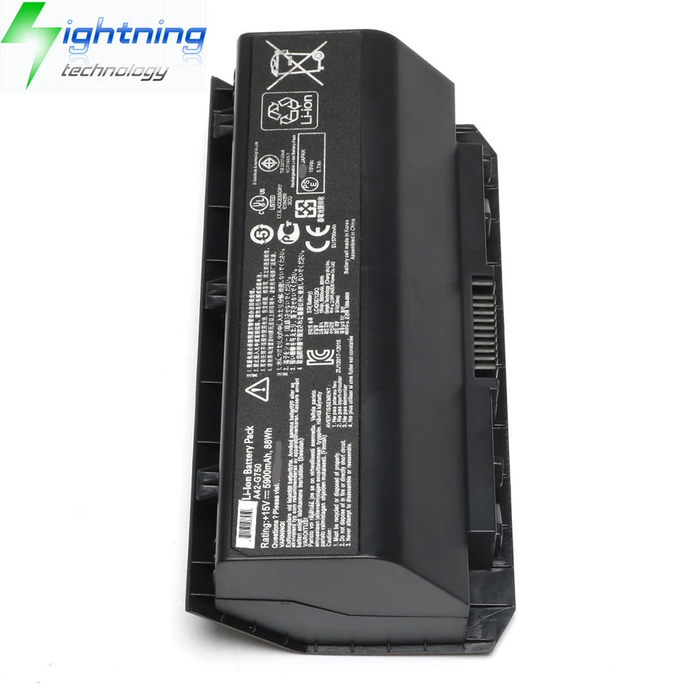 Imagem -05 - Brandnew Genuíno Original A42-g750 15v 88wh Bateria do Portátil para Asus Rog G750 G750j G750jh G750jm G750js G750jw